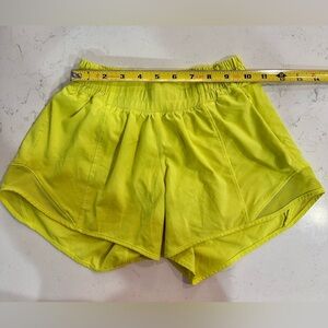 Lululemon Hotty Hot Neon Yellow Athletic Shorts